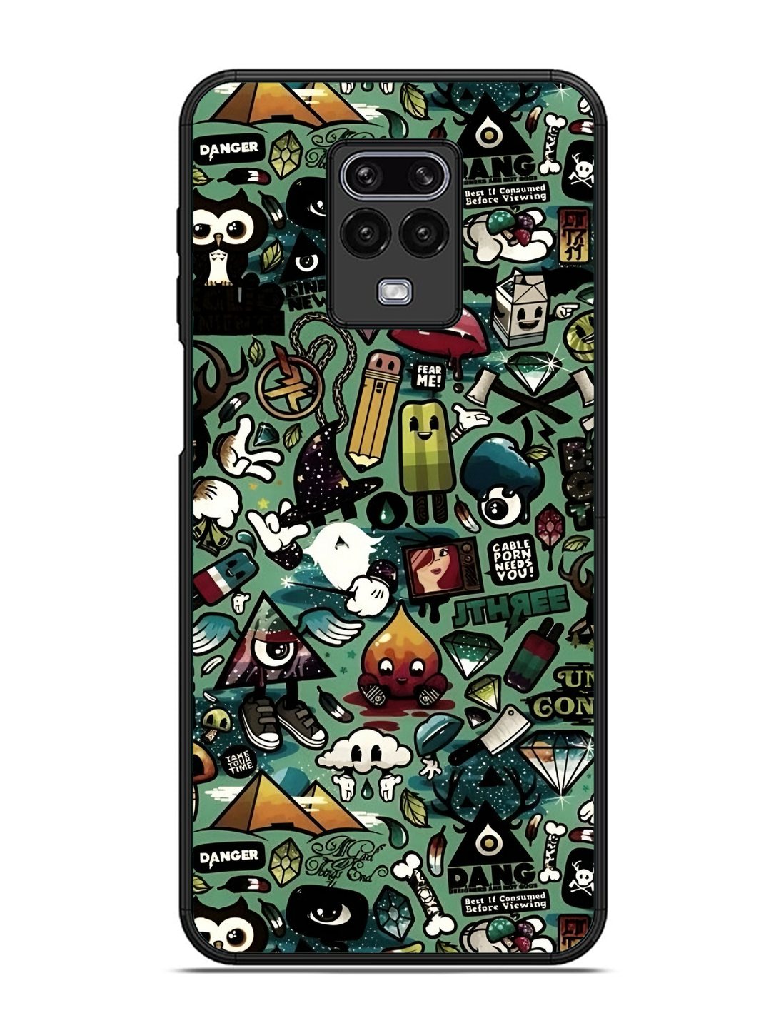 XIAOMI Redmi Note 9 Pro Pop Art Doodle Graffiti Collage