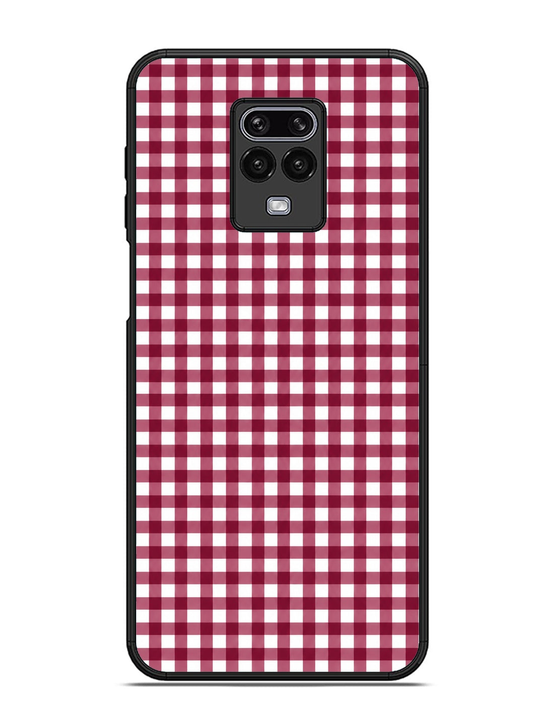 XIAOMI Redmi Note 9 Pro Gingham Checks Wine Red
