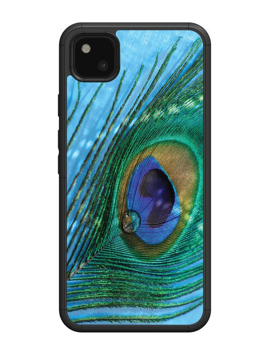 Google Pixel 4 xl A drop on Peacock Feather