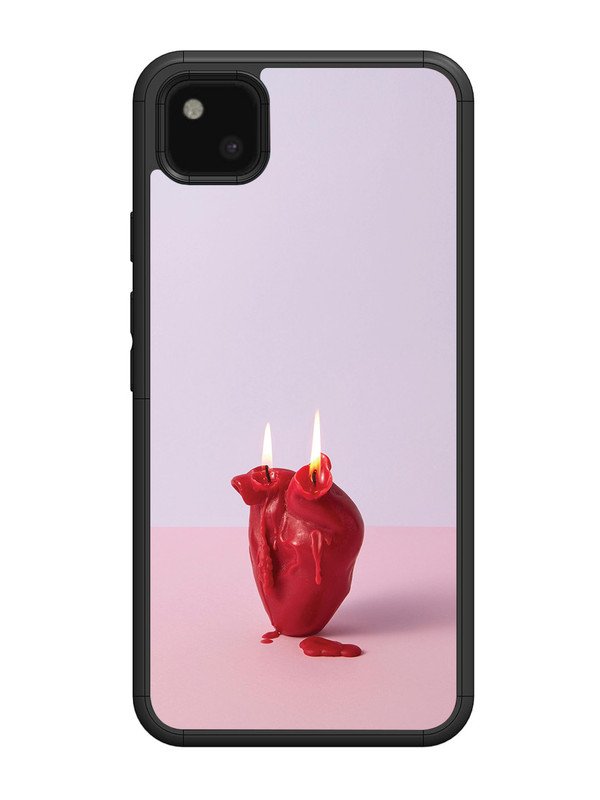 Google Pixel 4 xl A Lighted Heart Candle