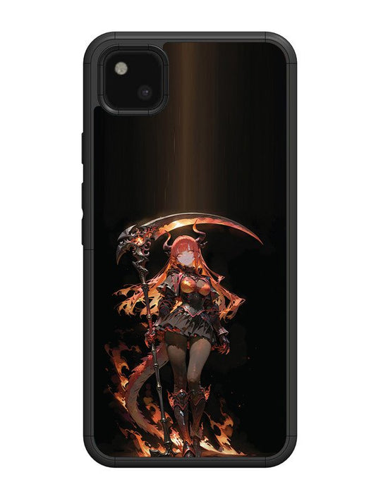 Google Pixel 4 xl anime-girl-sycthe-red-hair-horn