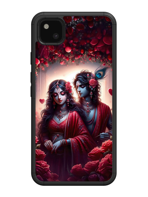Google Pixel 4 xl Couples in Red theme like Radha Krishna