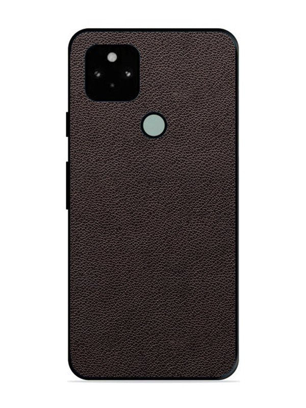 Google Pixel 5 Print of Brown Leather Pattern