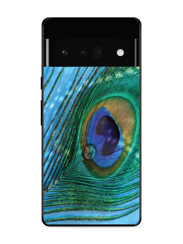 Google Pixel 6 Pro A drop on Peacock Feather