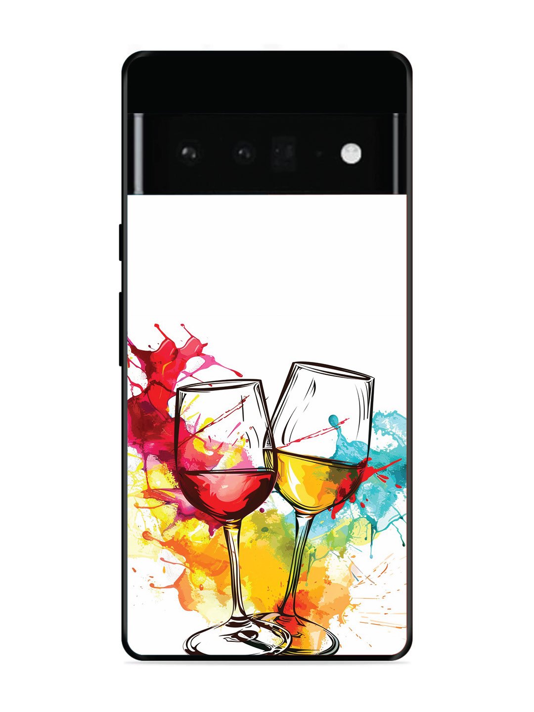 Google Pixel 6 Pro Colorful wine glasses
