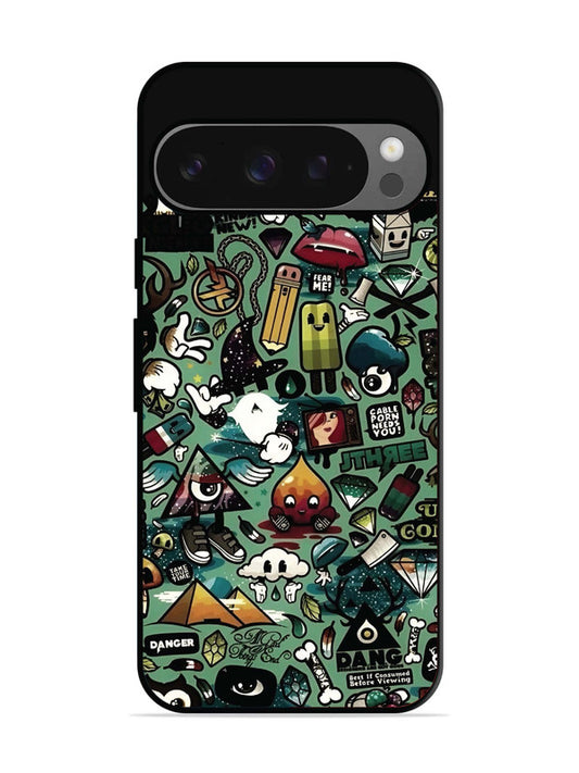Google Pixel 9 Pop Art Doodle Graffiti Collage