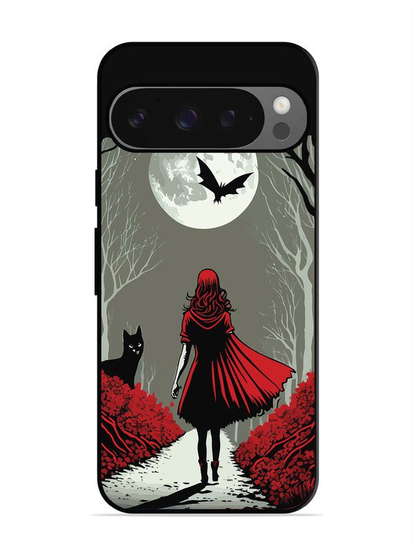 Google Pixel 9 Scarlet Girl in Red Forest