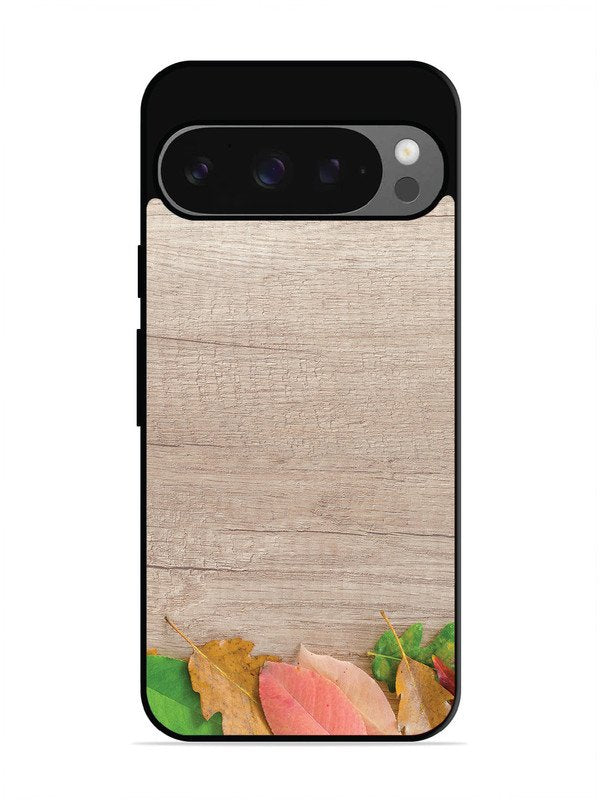Google Pixel 9 Autumn Leafs On Wooden Table