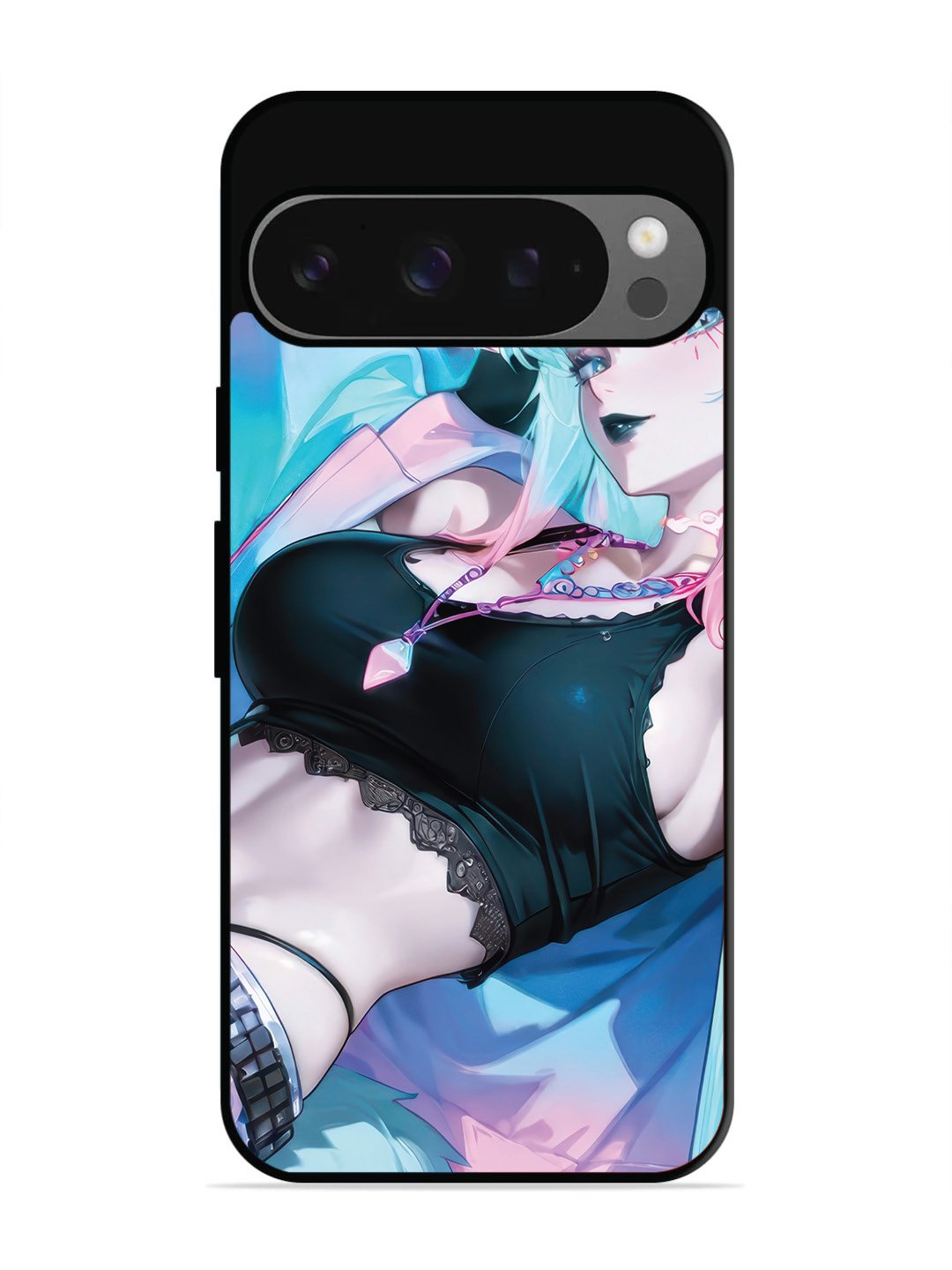 Google Pixel 9 Pro anime girl fox headpohone white Hair