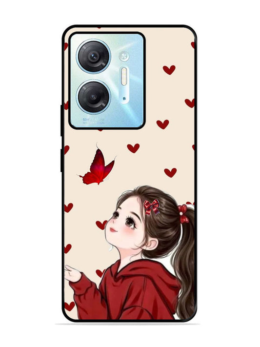 Infinix Hot 30 5G Beautiful girl with red butterfly