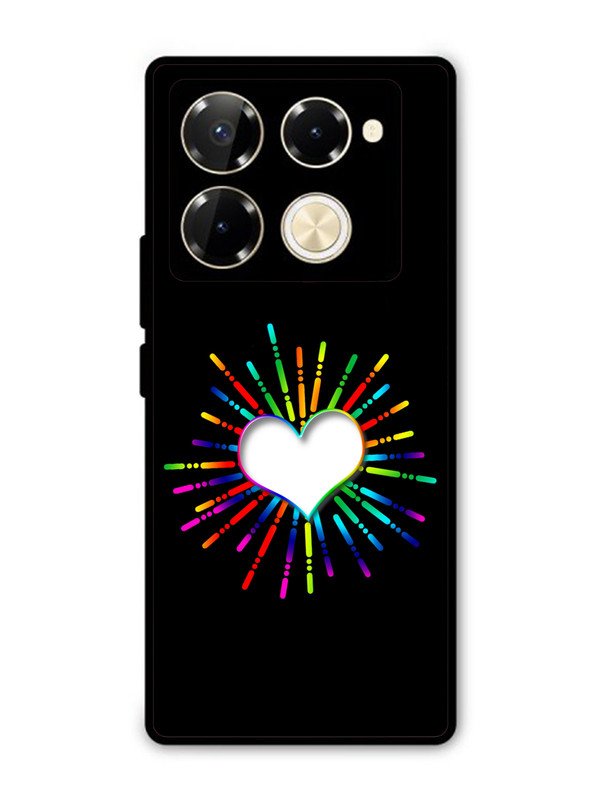 Infinix Note 40 Pro 5G Colourful Heart on Black