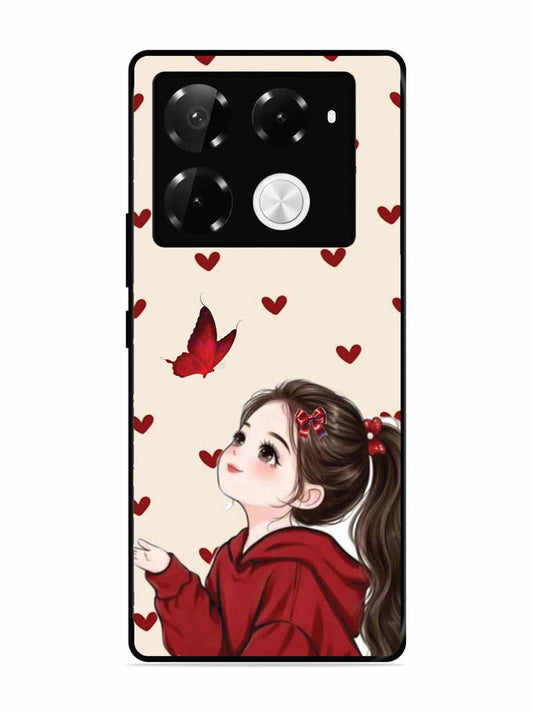 Infinix Note 40 Pro Plus 5G Beautiful girl with red butterfly