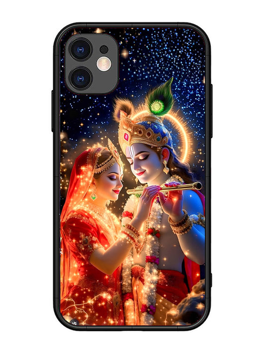 iPhone 11 Radha Krishna posing with flute