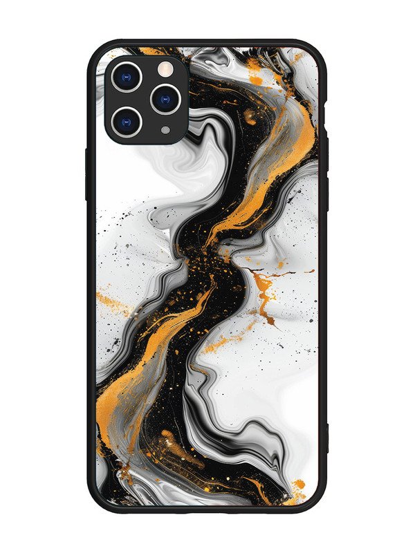 iPhone 11 Pro Max Black And Golden Marble Essence