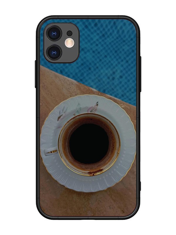 iPhone 11 Black Tea Cup Saucer