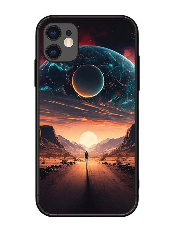 iPhone 11 Sunset with space scene