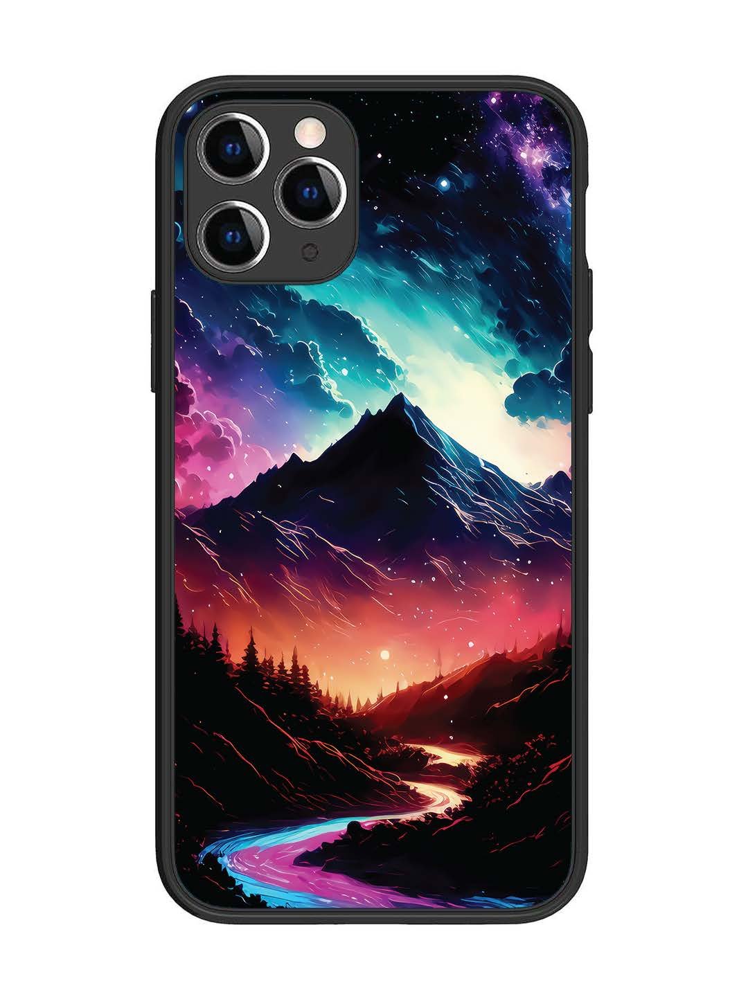 iPhone 11 Pro mountain-valley-Colorful-cloud-at-night