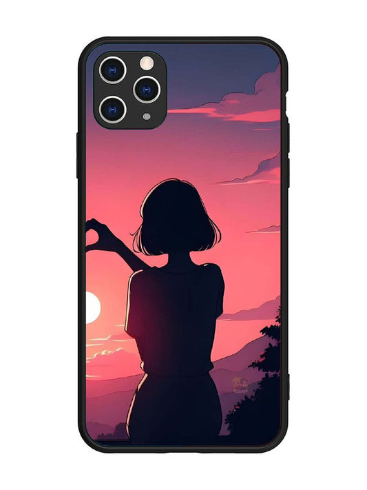 iPhone 11 Pro Max Love Heart with Hand Girl