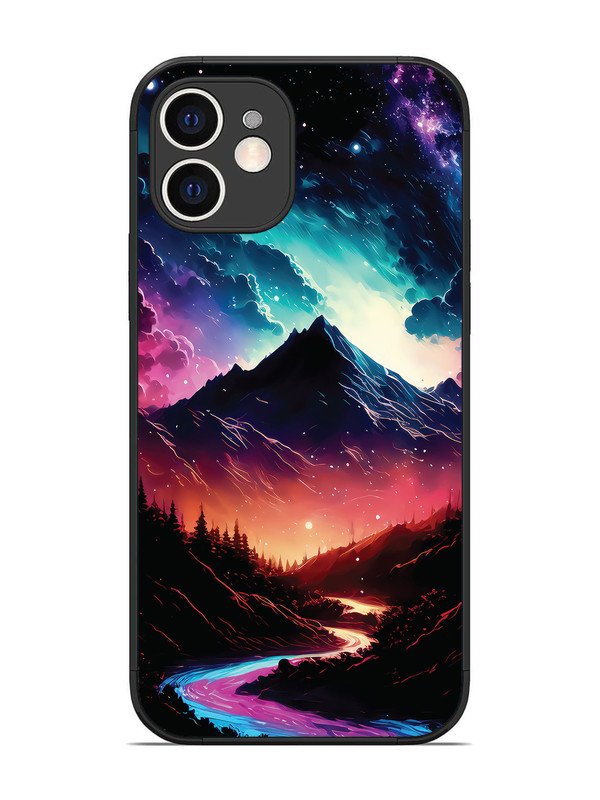 iPhone 12 mountain-valley-Colorful-cloud-at-night