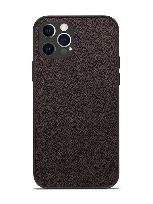 iPhone 12 Pro Print of Brown Leather Pattern