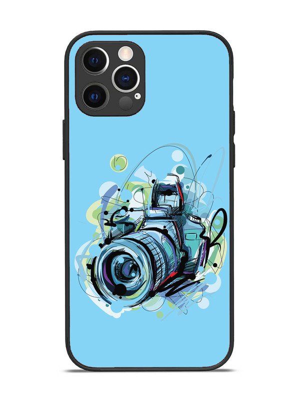 iPhone 12 Pro Camera Blue Background