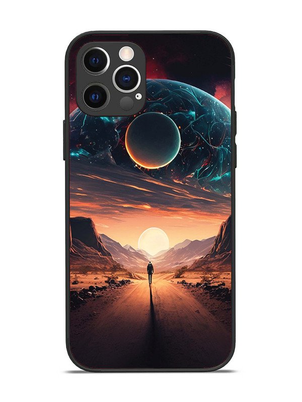 iPhone 12 Pro Sunset with space scene