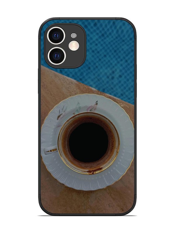 iPhone 12 Black Tea Cup Saucer