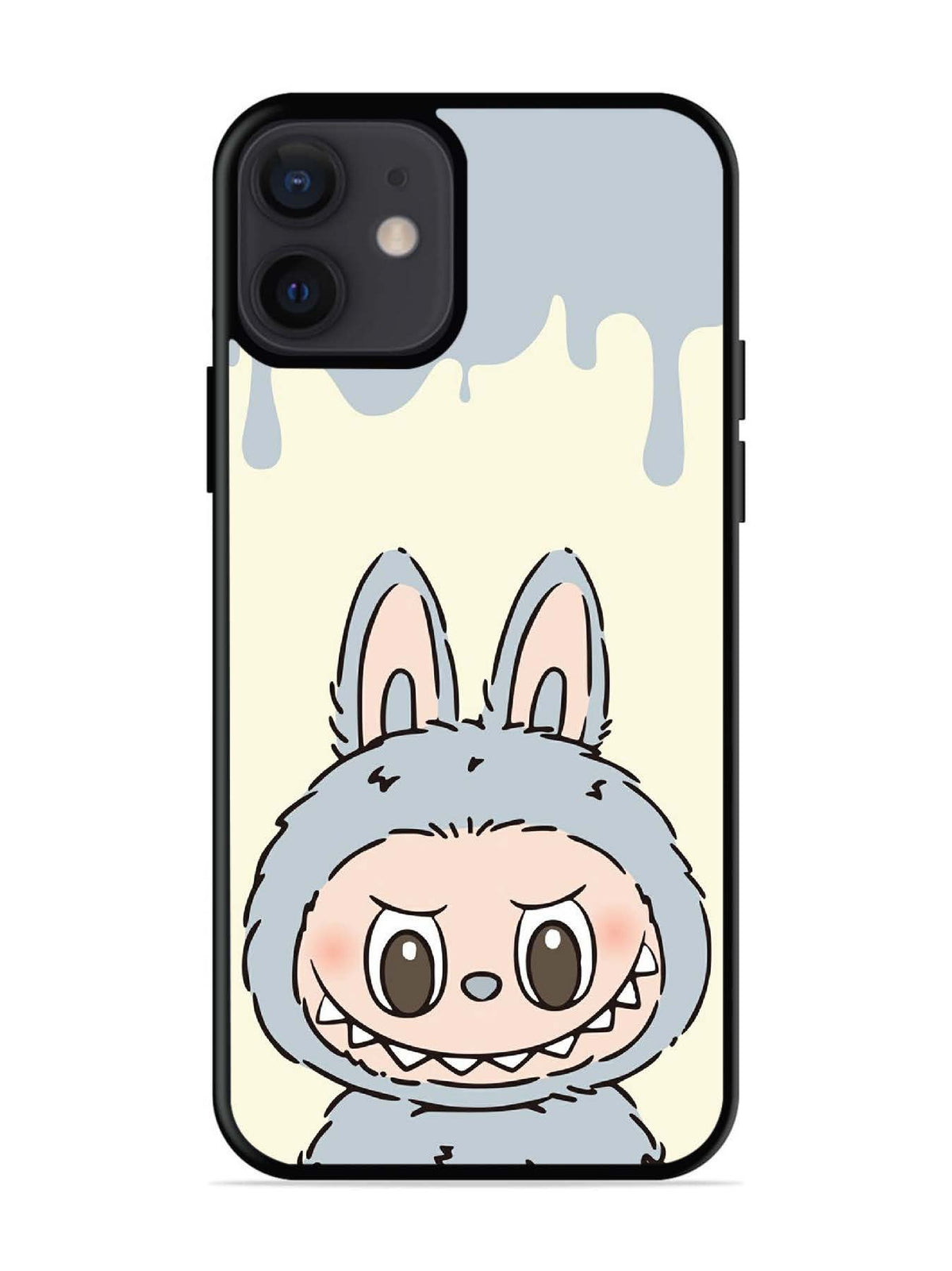 iPhone 12 Mini Labubu Closeup Blue
