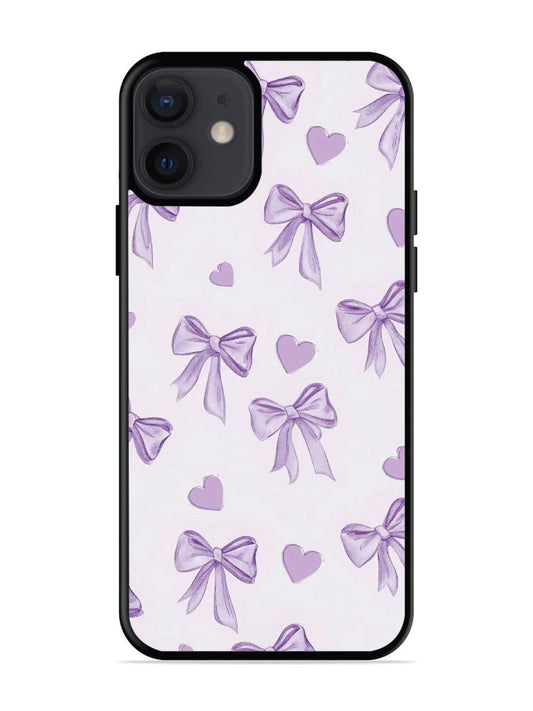 iPhone 12 Mini Bow Tie, Purple Hair Band