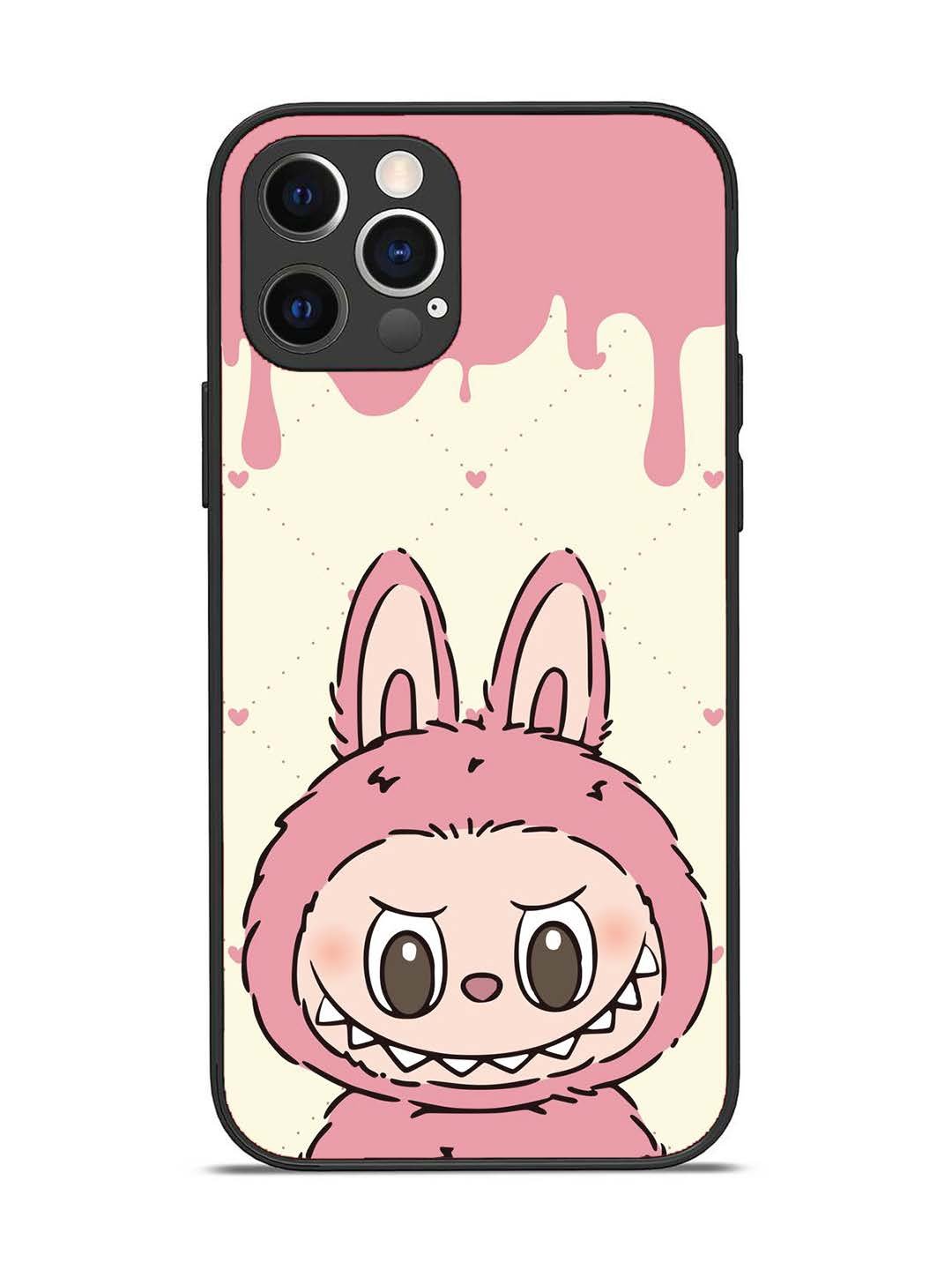 iPhone 12 Pro Labubu Closeup Pink