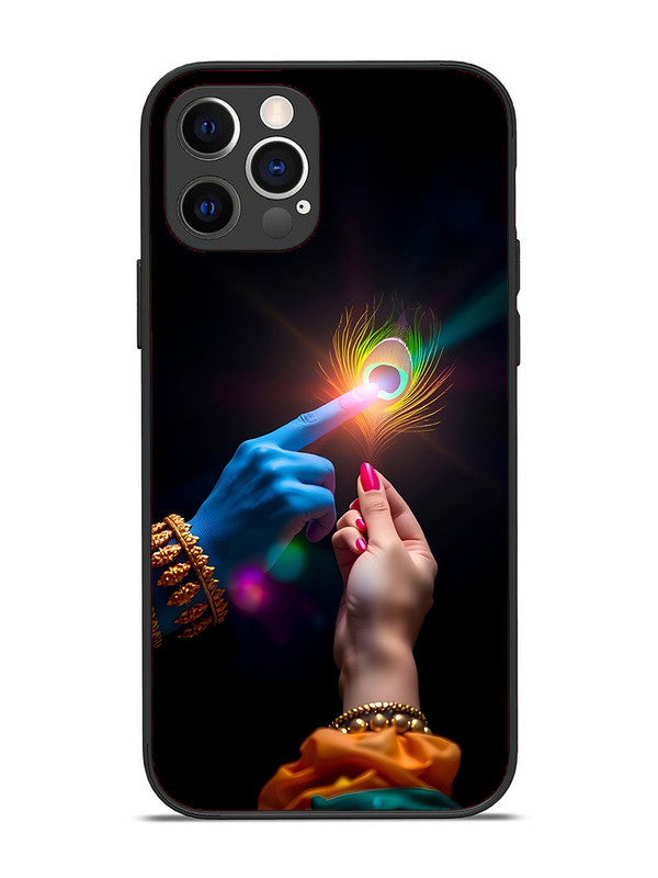 iPhone 12 Pro Radha Krishna touching feather