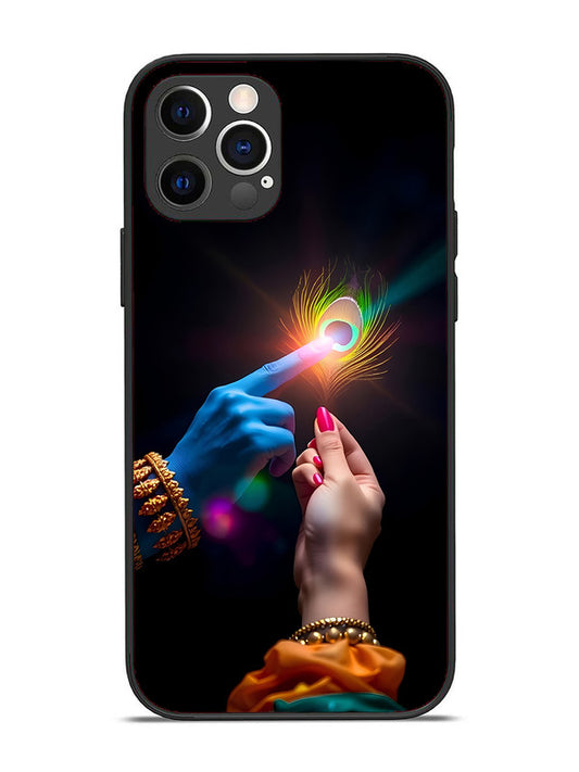iPhone 12 Pro Radha Krishna touching feather