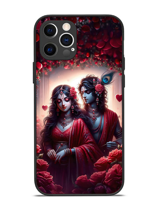 iPhone 12 Pro Couples in Red theme like Radha Krishna