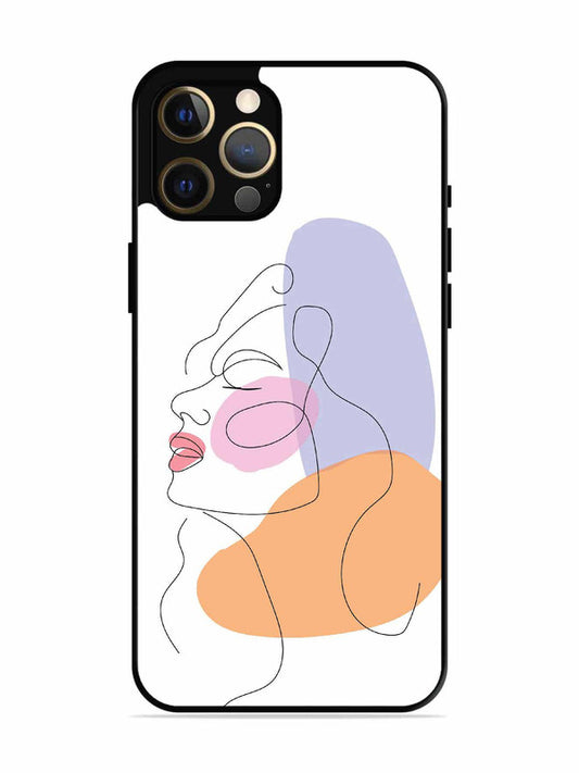 iPhone 12 Pro Max Line Art Girl Face