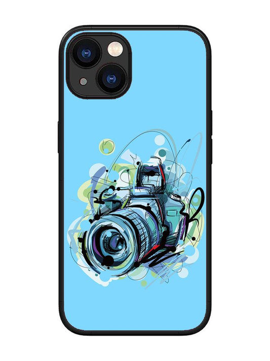iPhone 13 Camera Blue Background