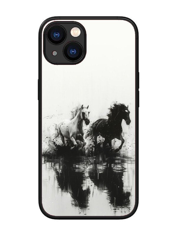 iPhone 13 Black & White Horse