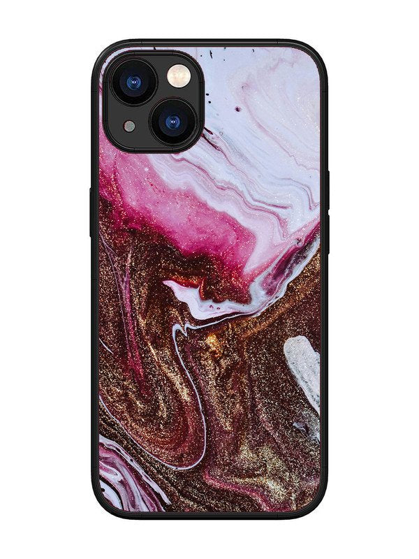 iPhone 13 Elegant Rose & Gold Marble