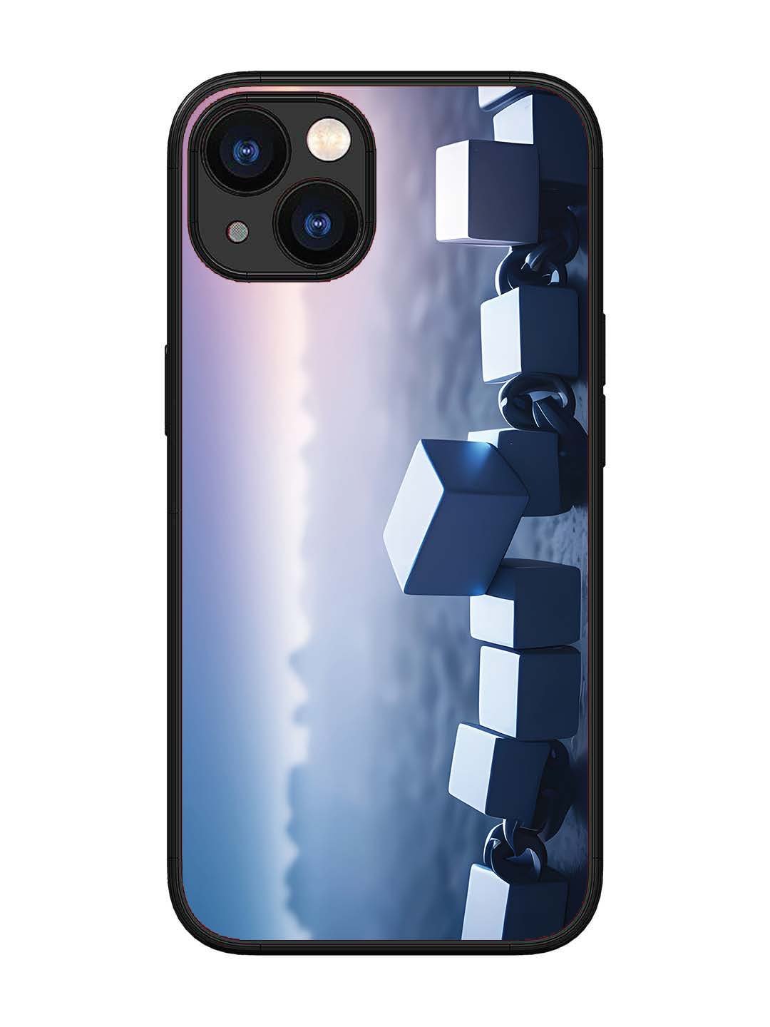 iPhone 13 Minimalist Blockchain Cube Chain