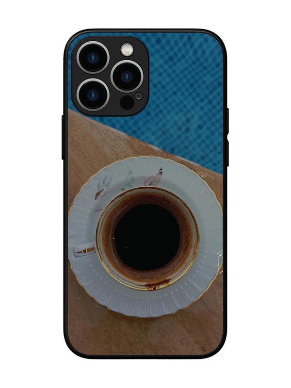 iPhone 13 Pro Max Black Tea Cup Saucer
