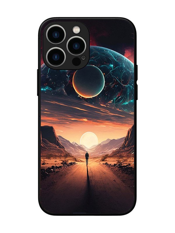 iPhone 13 Pro Max Sunset with space scene