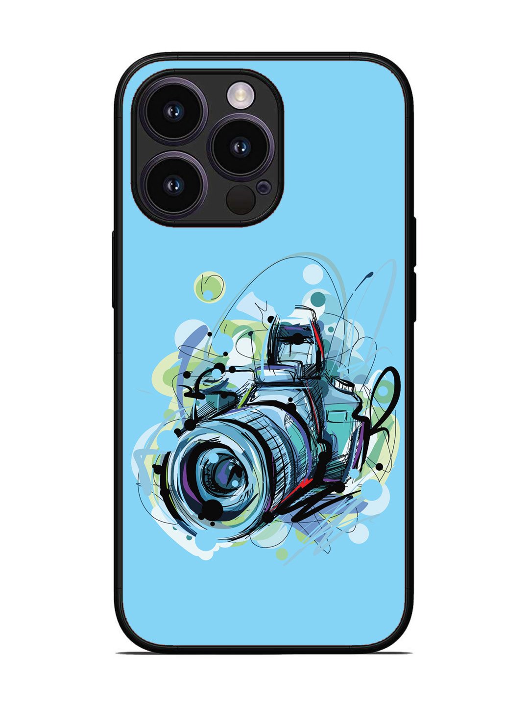 iPhone 14 Pro Camera Blue Background