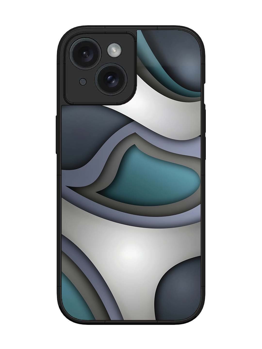 iPhone 15 Slate Blue Gradient Wave
