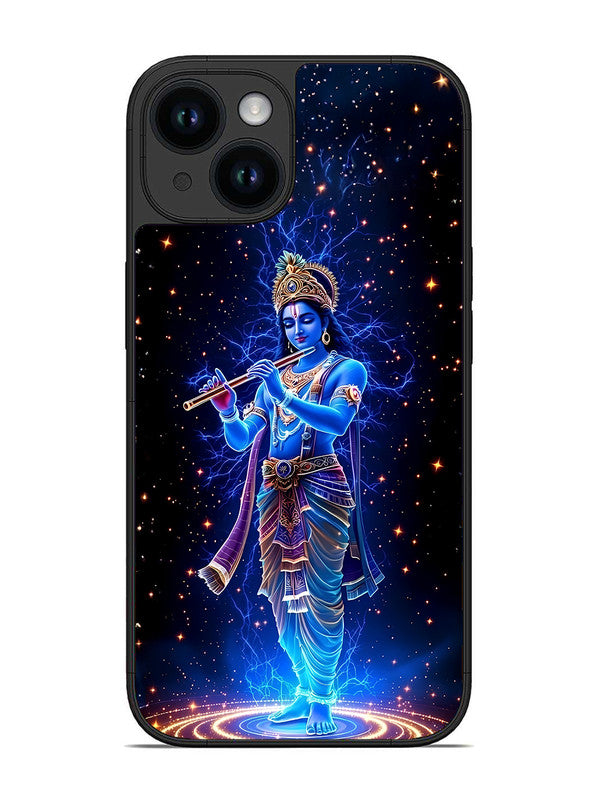 iPhone 14 | 2D Metal | Krishna with Flute | IP-14-455