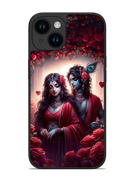 iPhone 14 Couples in Red theme like Radha Krishna