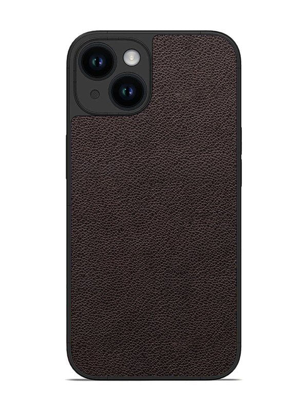 iPhone 15 Print of Brown Leather Pattern