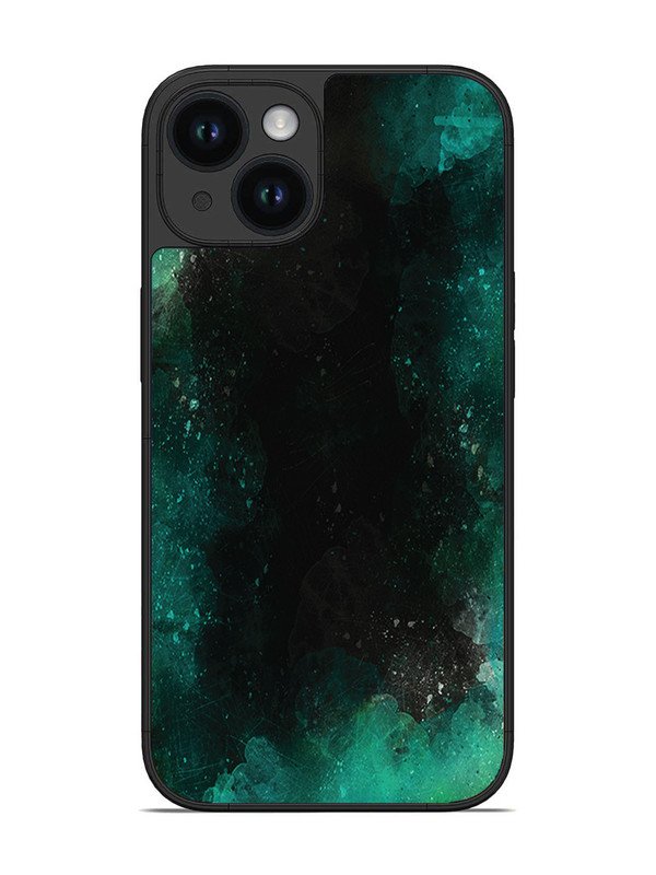 iPhone 14 Dark Black And Green Forest