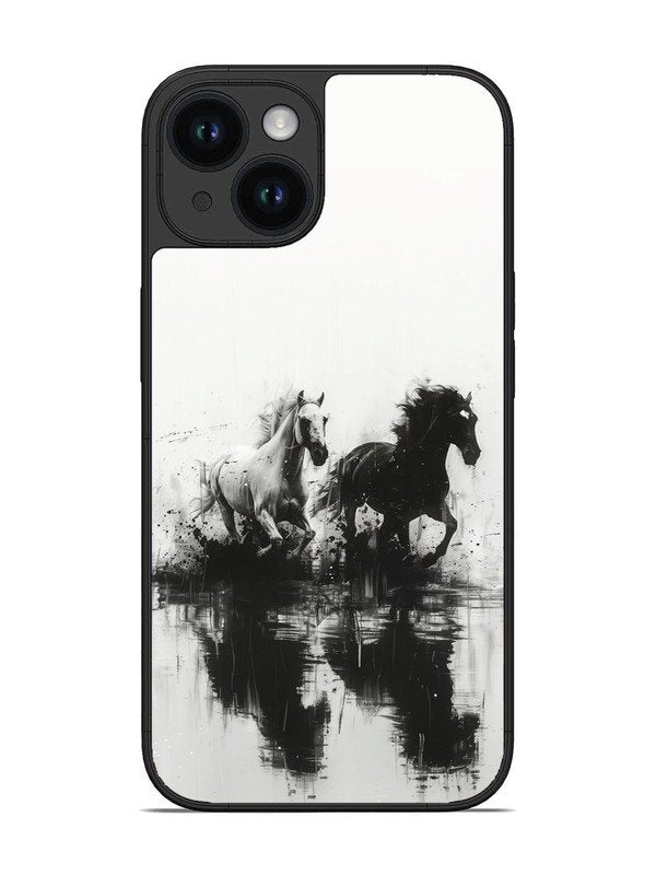 iPhone 14 Black & White Horse