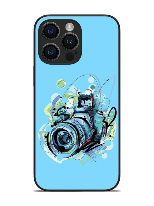 iPhone 14 pro max Camera Blue Background