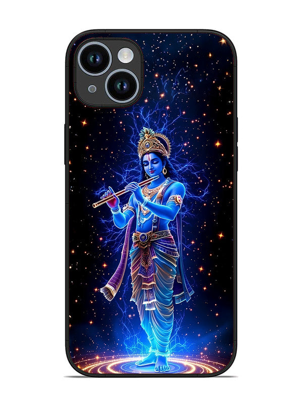 iPhone 14 Plus | 2D Metal | Krishna with Flute | IP-14Pl-455
