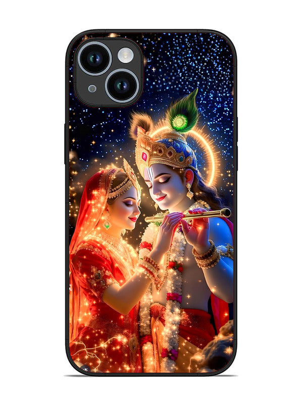 iPhone 14 Plus | 2D Metal | Radha Krishna posing with flute | IP-14Pl-462